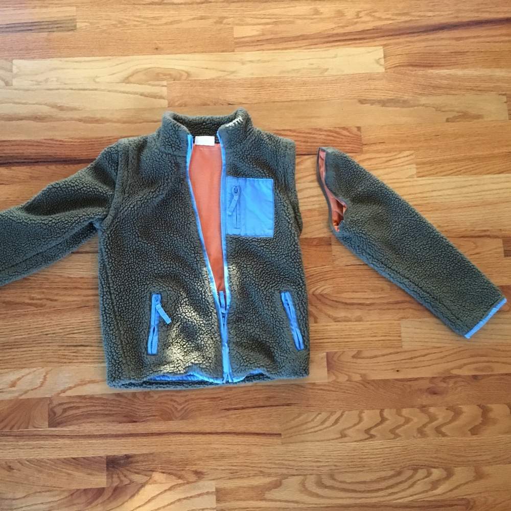 Mini Boden Convertible Jacket Vest, Size 7-8 years